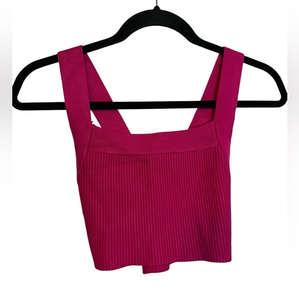 House Of Harlow Hot Pink Knit Sweater Cropped Top